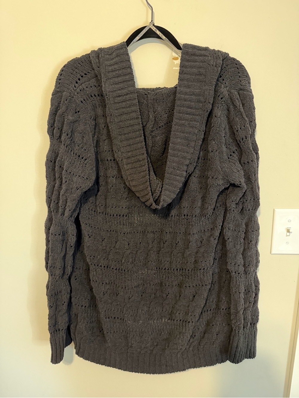 No Boundaries Black Open Front Knit Cardigan Sweater - Picture 2 of 3